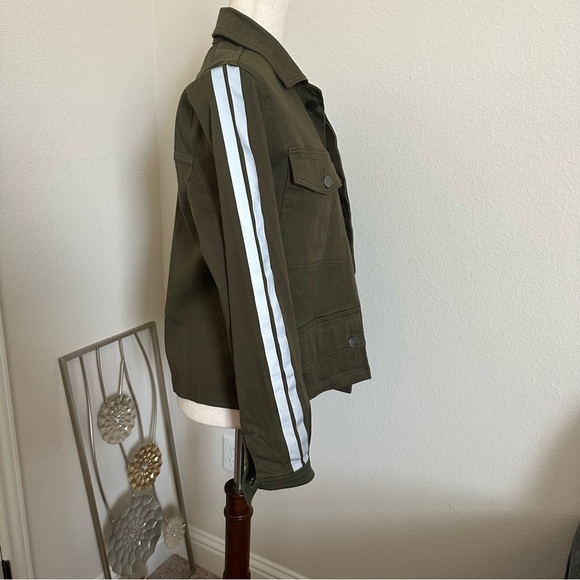 Rachel Roy Army Jacket with Reflective Tape M - Picture 2 of 5